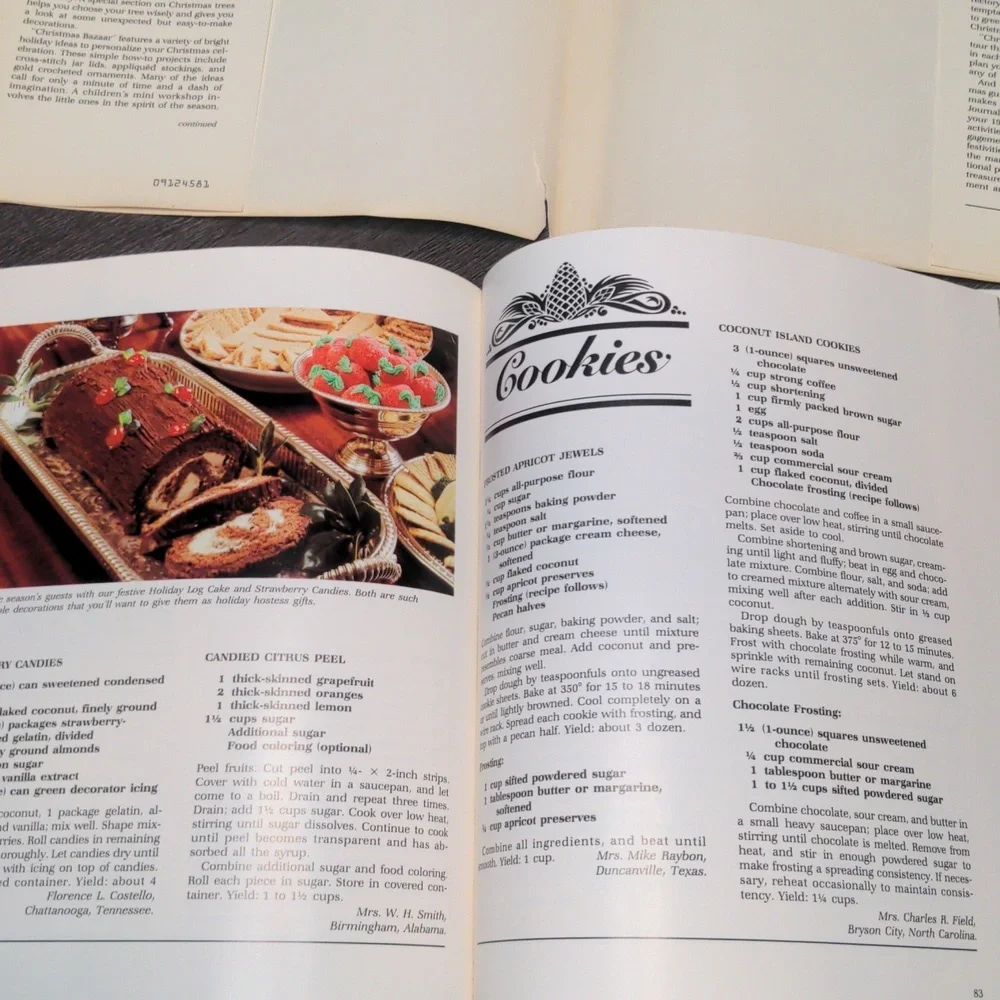 Vintage 80s Christmas Cookbook Southern Living 1981 Holiday Recipes & Baking